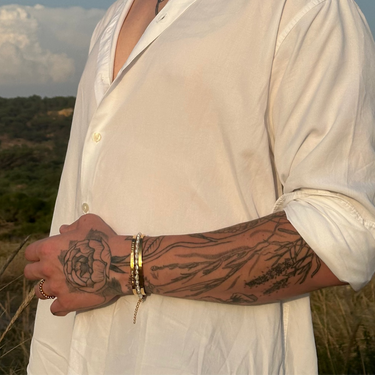 Pánský perlový jemný náramek