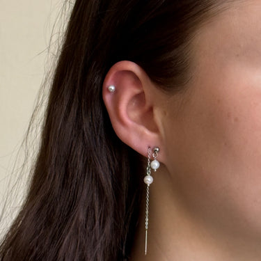 Náušnice visací perlová potato