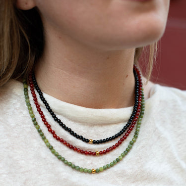 Náhrdelník ze zeleného jadeitu