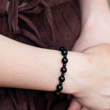 Náramek z černého achátu