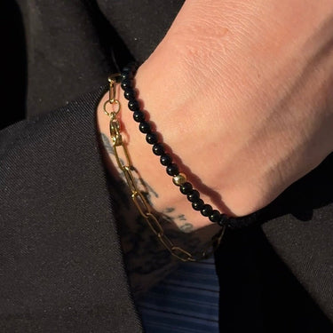 Pánský náramek černý achát