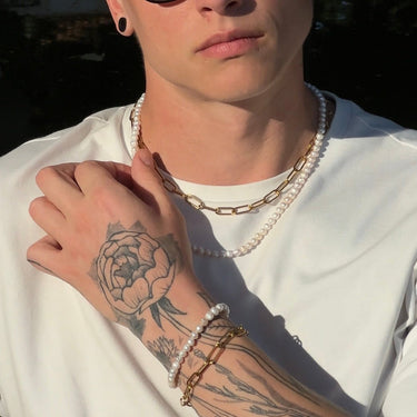 Pánský perlový náramek potato