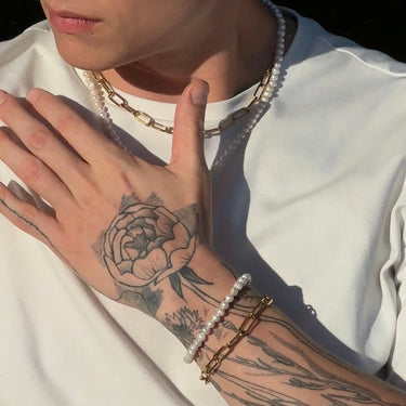 Pánský perlový náramek potato