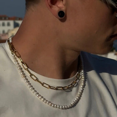 Pánský řetízek paper clip