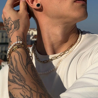 Pánský řetízek paper clip