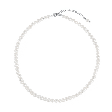 perlový náhrdelník kulatý, perlový náhrdelník potato, perlový náhrdelník z kulatých perel, náhrdelník z pravých říčních perel