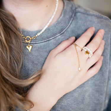 Perlový prstýnek na gumičce