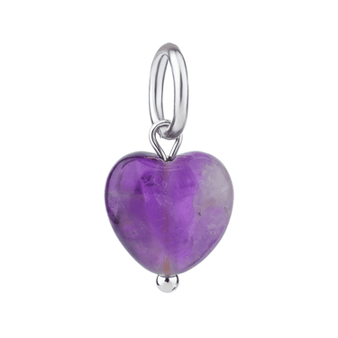 Přívěsek srdíčko z amethystu