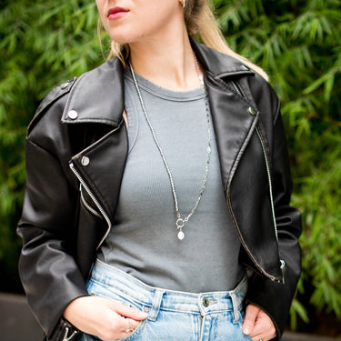 Dlouhý náhrdelník, nahrdelnik, náhrdelník, náhrdelník chirurgická ocel, Dámský náhrdelník z chirurgické oceli, Náhrdelníky Pro ženy, Ocelové náhrdelníky, Dlouhé Náhrdelníky, Dlouhý náhrdelník bižuterie, Dámský dlouhý náhrdelník, Dlouhý řetízek chirurgická ocel, Dlouhý stříbrný náhrdelník, hematit, hematitový náhrdelník