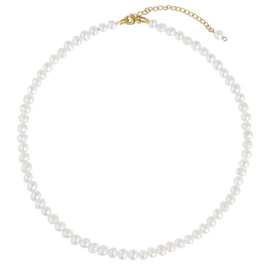 perlový náhrdelník kulatý, perlový náhrdelník potato, perlový náhrdelník z kulatých perel, náhrdelník z pravých říčních perel