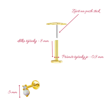 Labreta opal se zirkony