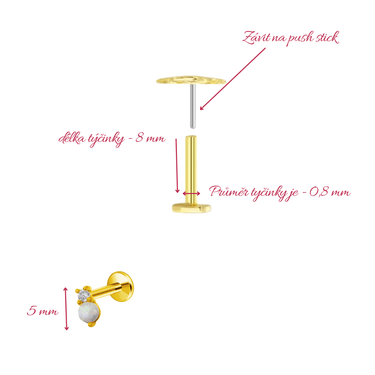 Labreta opal se zirkony