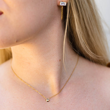 náhrdelník se zirkonem, decentní náhrdelník, Zlatý náhrdelník se zirkony, Pandora, Swarovski, Šperky pro ženy, Řetízek na krk, Náhrdelník na krk, zlatý náhrdelník, minimalistický náhrdelník