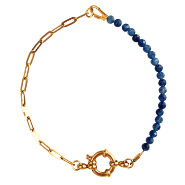 Náramek safír s karabinkou