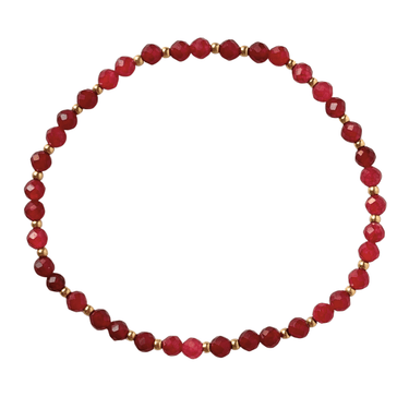 Náramek z vínového rubínu