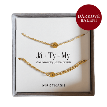 parove naramky, parove naramky se jmeny, parove naramky s inicialami, naramky pro pary, naramky pro nej a pro ni, personalizovane naramky, vanocni darky pro pary, darek pro pritelkyni, vanocni darek pro pritele, rucni razba sperku, rucne vyrabene naramky, zlate parove naramky, minimalisticke naramky, ceske sperky MARYRASH, sperky s vyznamem, darek z lasky, symbol lasky, Valentyn, darek k Valentynu