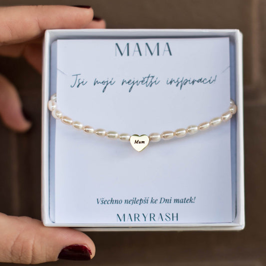 Perlový náhrdelník "Láska pro Maminku"