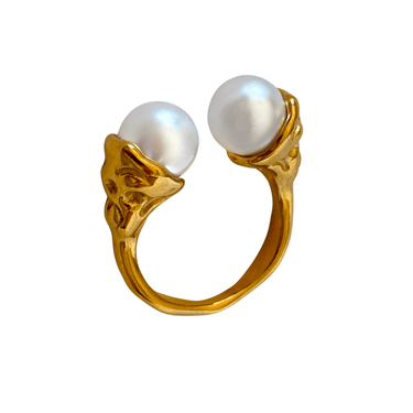 Perlový prsten DUO PEARL BOLD