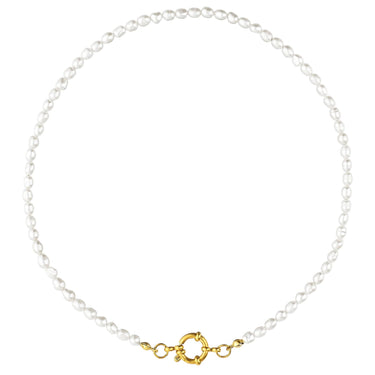 Perlový náhrdelník s karabinkou