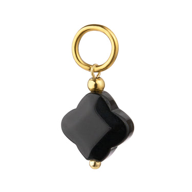 Přívěsek jetel z černého obsidiánu